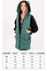 Vesta dama lunga cu gluga, culoare Verde, L