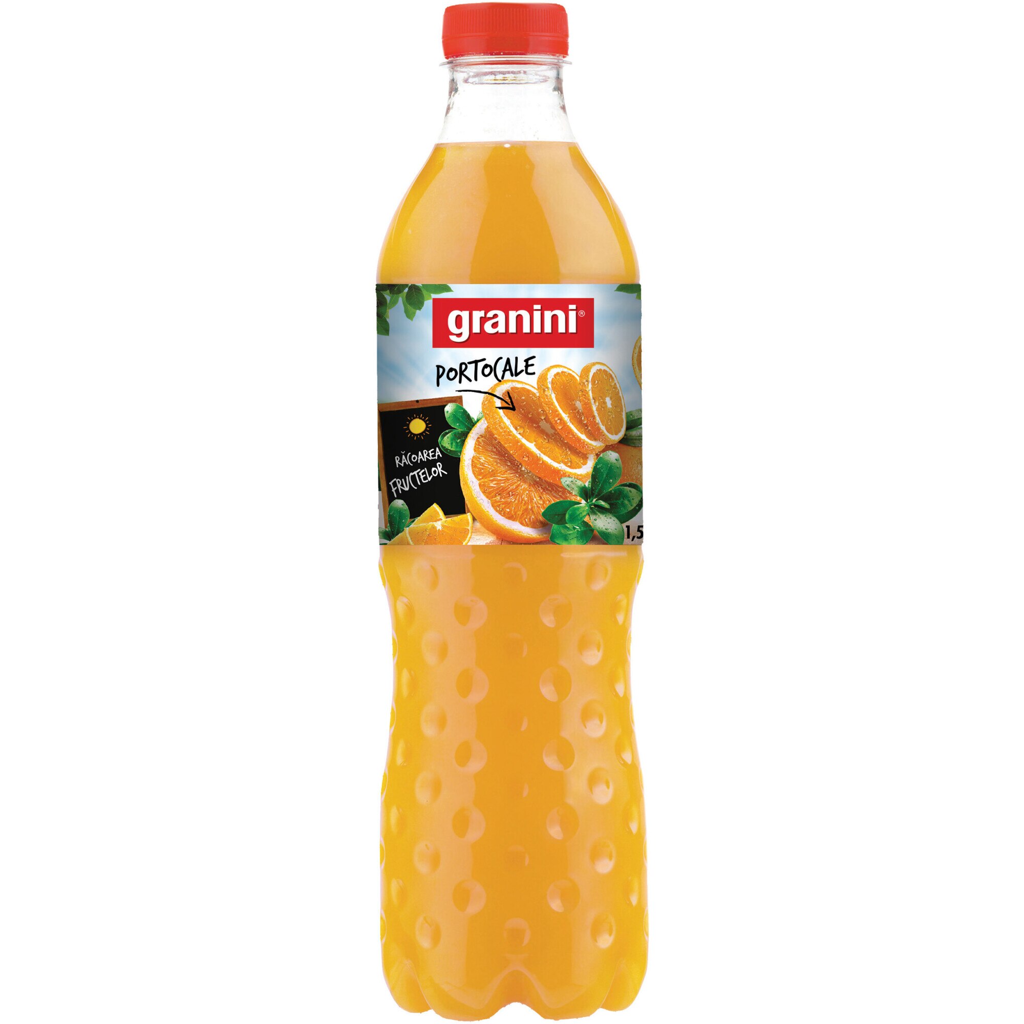 Bautura Racoritoare Necarbogazoasa Granini Portocale cu pulpa, 1.5l