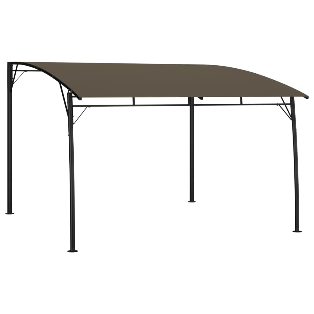 Copertina pavilion de gradina, vidaXL, Poliester/Otel, 3 x 3 x 2.25 m, Gri Taupe