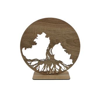Decoratiune blank Copacul vietii din lemn cu suport, Bardolino, 20 cm Decoratiune blank Copacul vietii din lemn cu suport, Bardolino, 20 cm