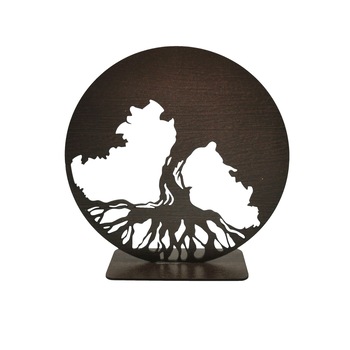 Decoratiune blank Copacul vietii din lemn cu suport, Wenge, 10 cm Decoratiune blank Copacul vietii din lemn cu suport, Wenge, 10 cm