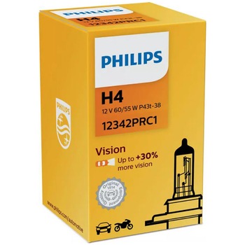 Bec H4 Philips Vision +30% 12V 60/55W P43T-38 Bec H4 Philips Vision +30% 12V 60/55W P43T-38