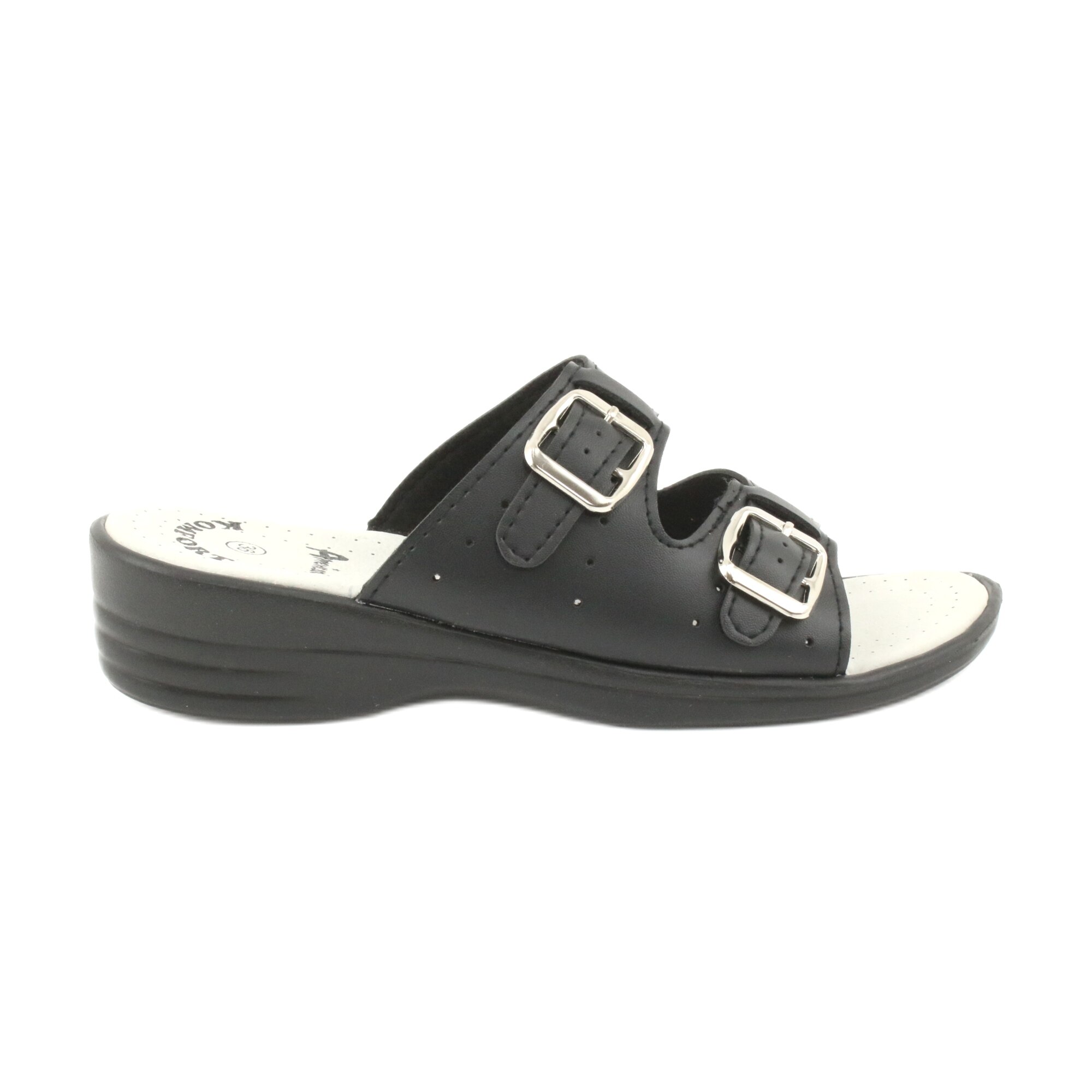 Papuci pentru femei AMERICAN CLUB, BM14689, Negru, 36 EU