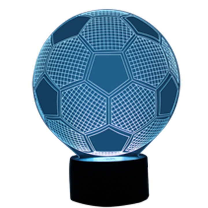 Lampa de veghe, Model minge, Efect 3D, 16 LED-uri, Albastru