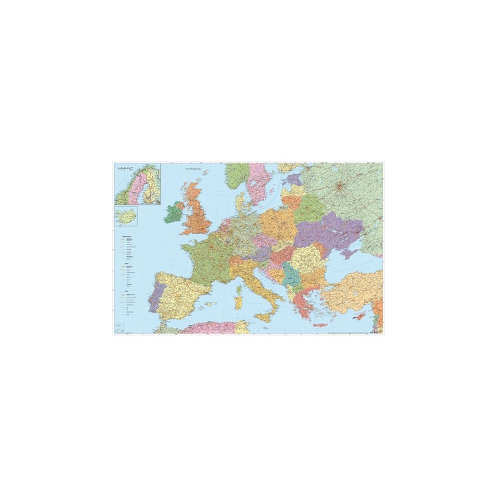 Steifel Európa országai fémléces térkép, 100x140cm