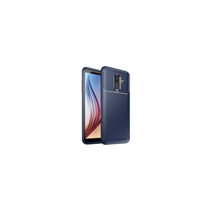 Ipaky telefonvédő gumi/szilikon tok Samsung Galaxy A6+ (2018) SM-A605F készülékhez, kék