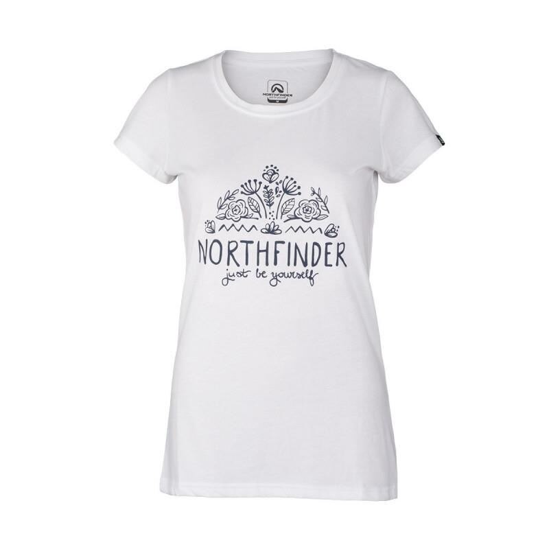 Tricou femei NORTHFINDER Mara TR-4540OR, Alb