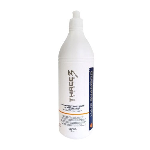 Sampon de par, Three, cu seminte de in, 1000 ml