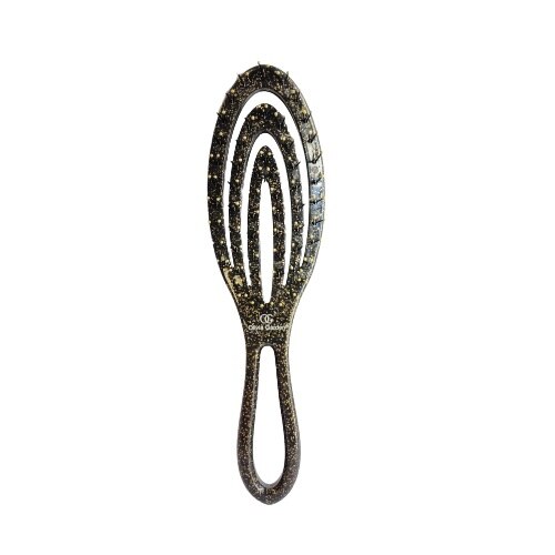 Perie de par, Olivia Garden, peri sintetici, negru/auriu, 23 cm