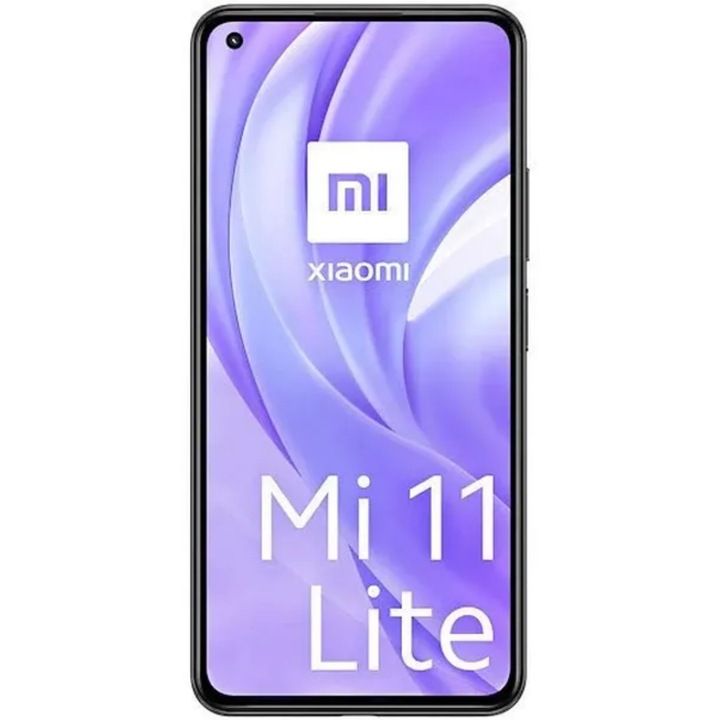 Xiaomi Mi 11 Lite Mobiltelefon, Kártyafüggetlen, 128GB, 6GB RAM, 4G, Dual SIM, Fekete