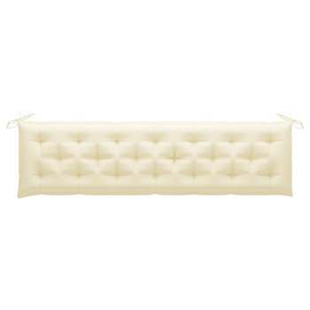 Perna pentru banca de gradina, vidaXL, Poliester, 200 x 50 x 7 cm, Crem Perna pentru banca de gradina, vidaXL, Poliester, 200 x 50 x 7 cm, Crem