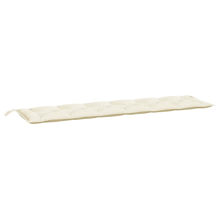 Perna banca de gradina vidaXL, alb crem, 200x50x7 cm, textil oxford, 1.97 Kg