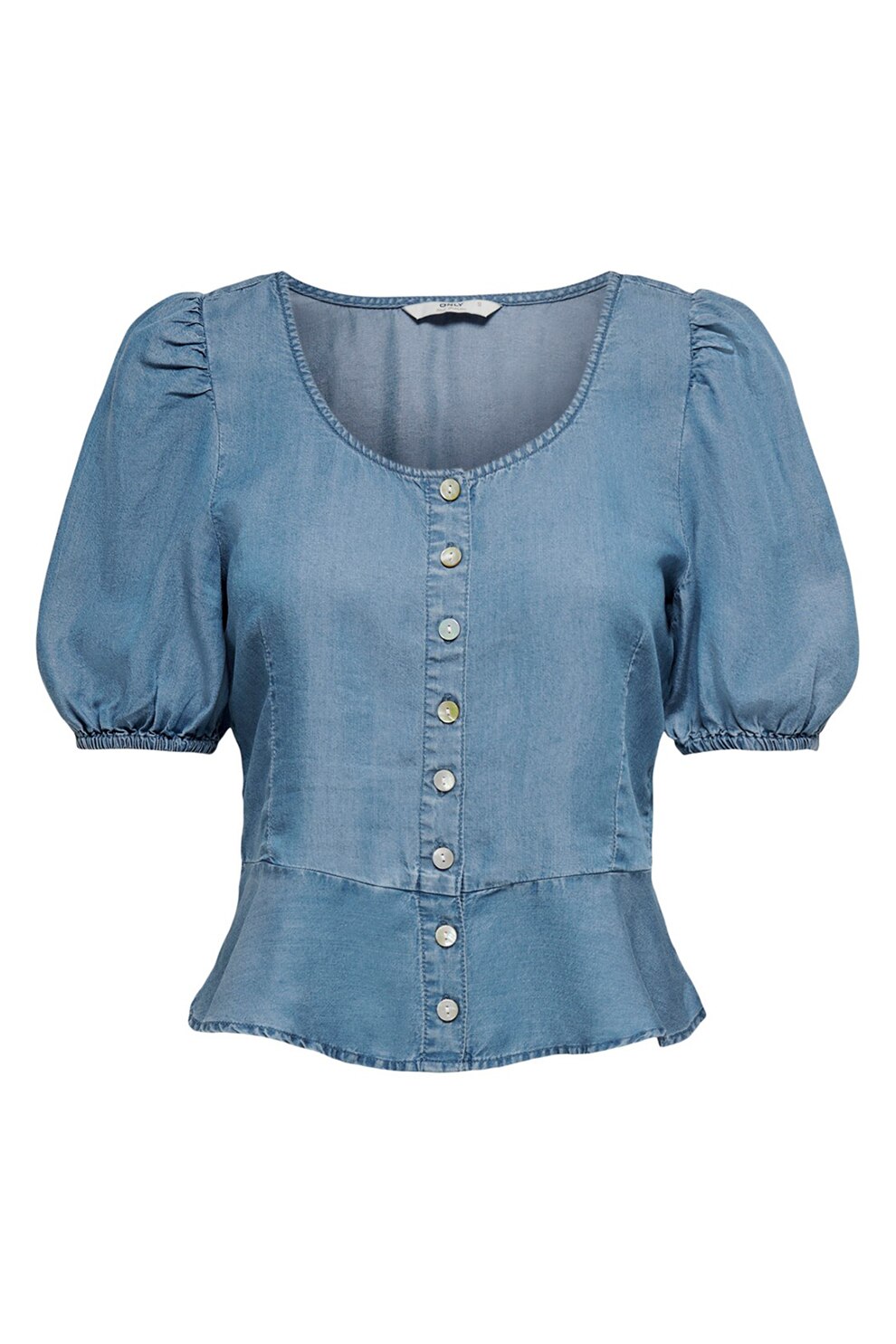 Only, Camasa din lyocell cu maneci scurte Ulrika, Albastru lavanda