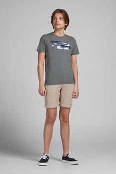 Jack&Jones, Pantaloni chino din amestec de in, Bej Jack&Jones, Pantaloni chino din amestec de in, Bej