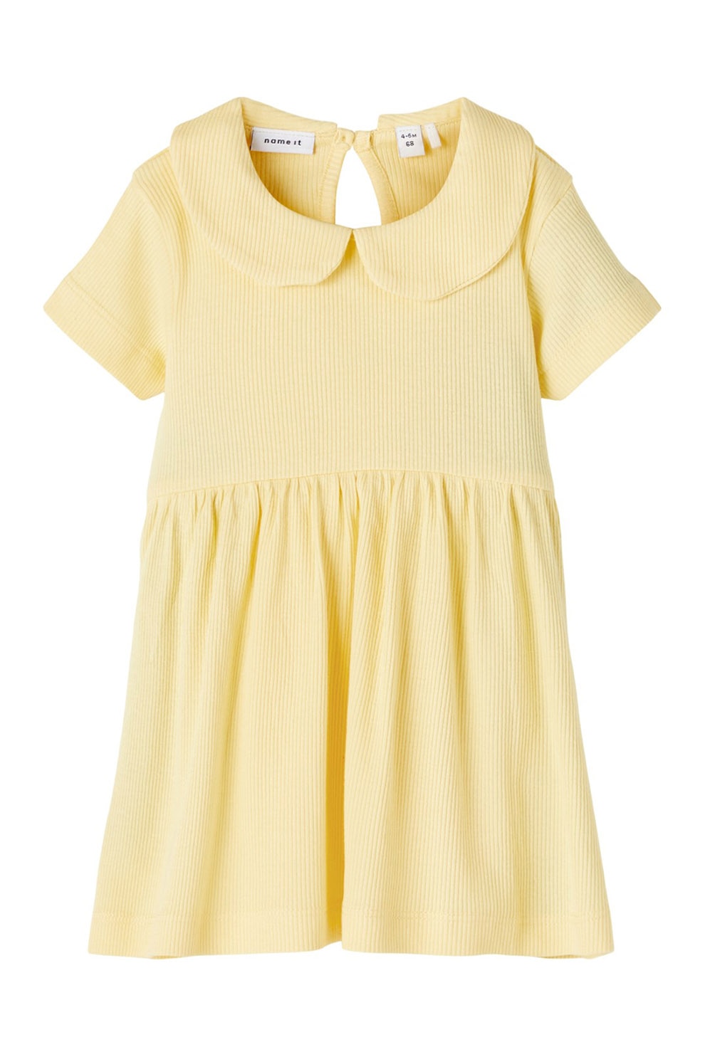 NAME IT, Rochie din amestec de modal si bumbac organic, Galben