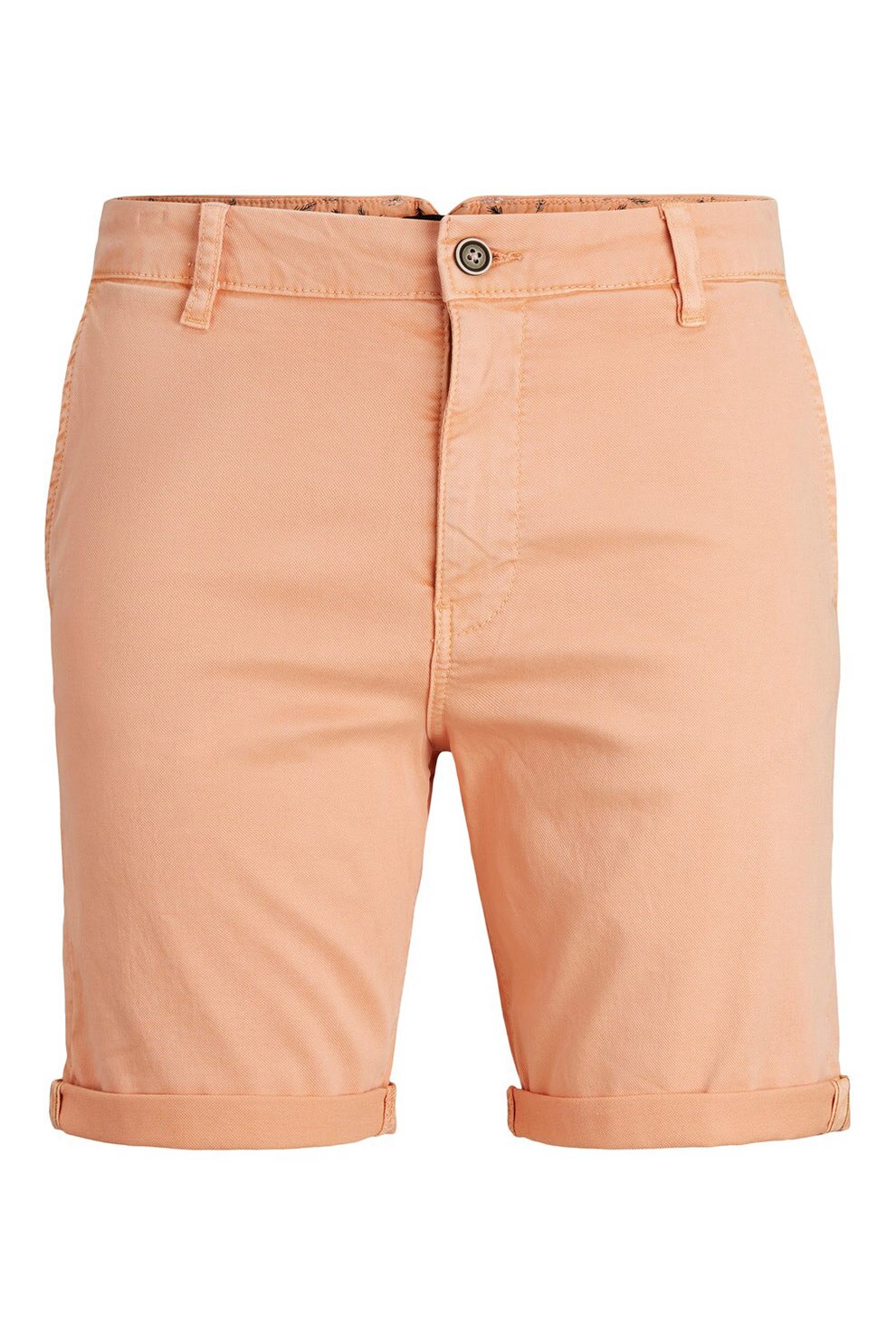 Jack&Jones, Pantaloni scurti chino cu terminatie pliabila, Roz somon