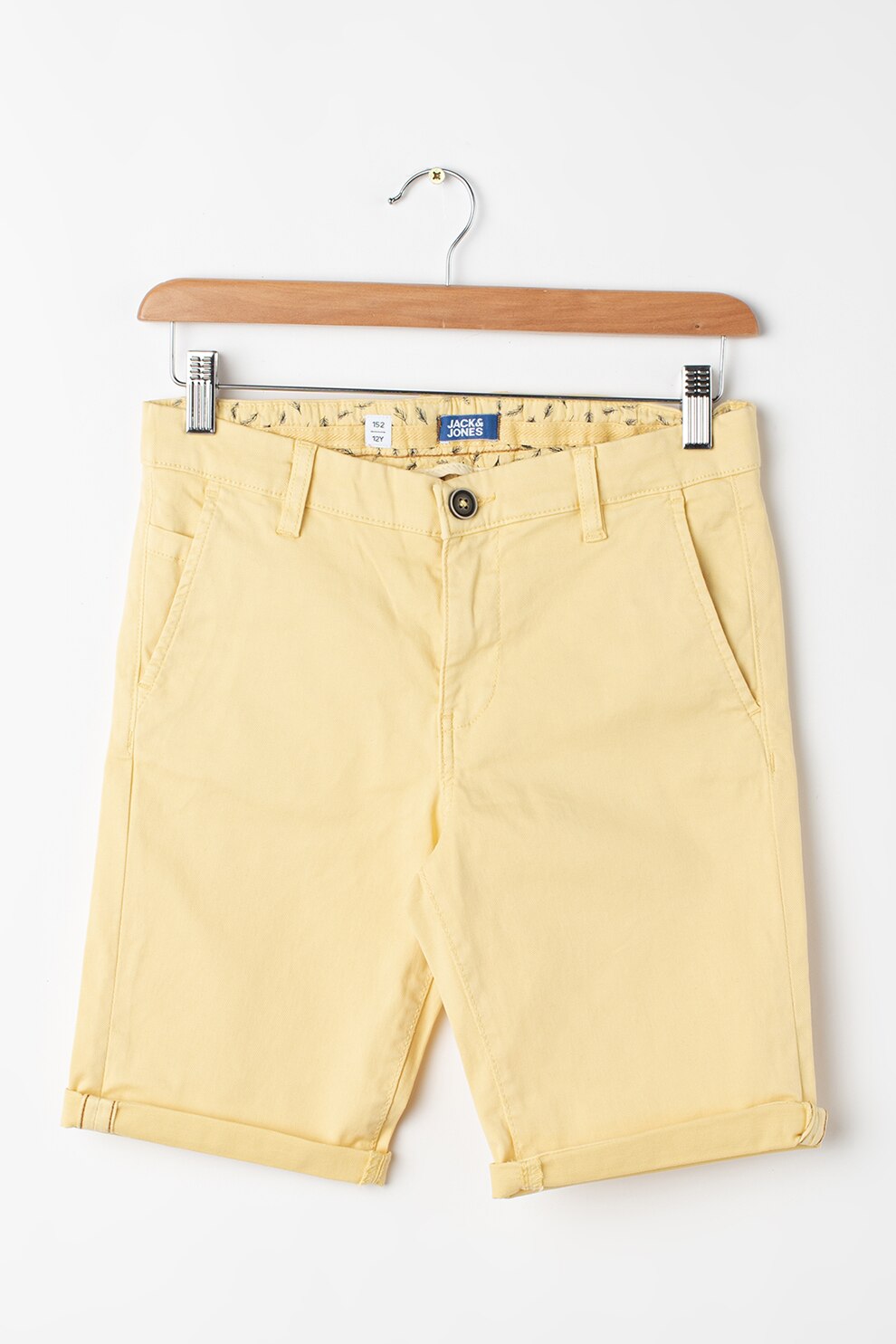Jack&Jones, Pantaloni scurti chino cu terminatie pliabila, galben pal