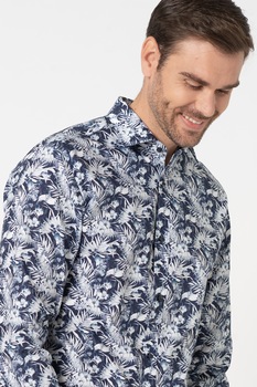 Jack&Jones, Camasa cu imprimeu grafic Blaroyal, Bleumarin/Alb, S Jack&Jones, Camasa cu imprimeu grafic Blaroyal, Bleumarin/Alb, S