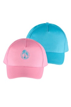 NAME IT, Set 2 sepci baseball, fete, Albastru/Roz, Albastru/Roz NAME IT, Set 2 sepci baseball, fete, Albastru/Roz, Albastru/Roz