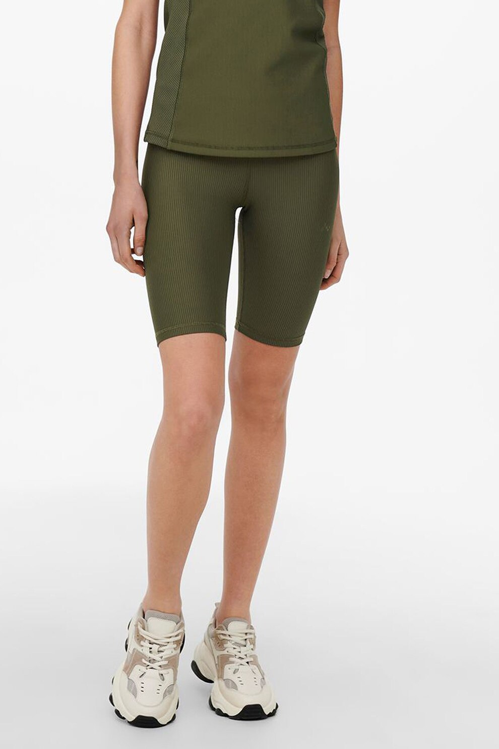 Only Play, Colanti scurti cu talie inalta, Verde militar