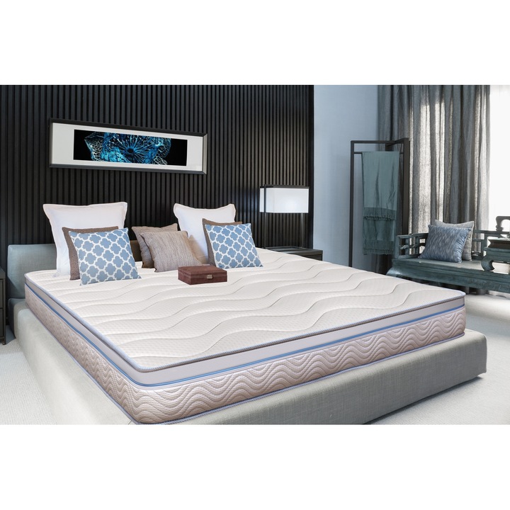 Saltea ortopedica, Green Future, Arctic Gel, 180x190x21 cm, spuma poliuretanica cu memorie, configurabila, reversibila, sistem aerisire, moale/medie