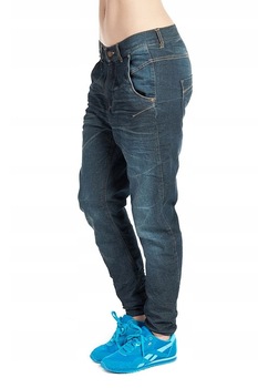 Blugi tip boyfriend cu talie joasa Reebok Denim Cargo, Denim, Albastru inchis, 28 US Blugi tip boyfriend cu talie joasa Reebok Denim Cargo, Denim, Albastru inchis, 28 US