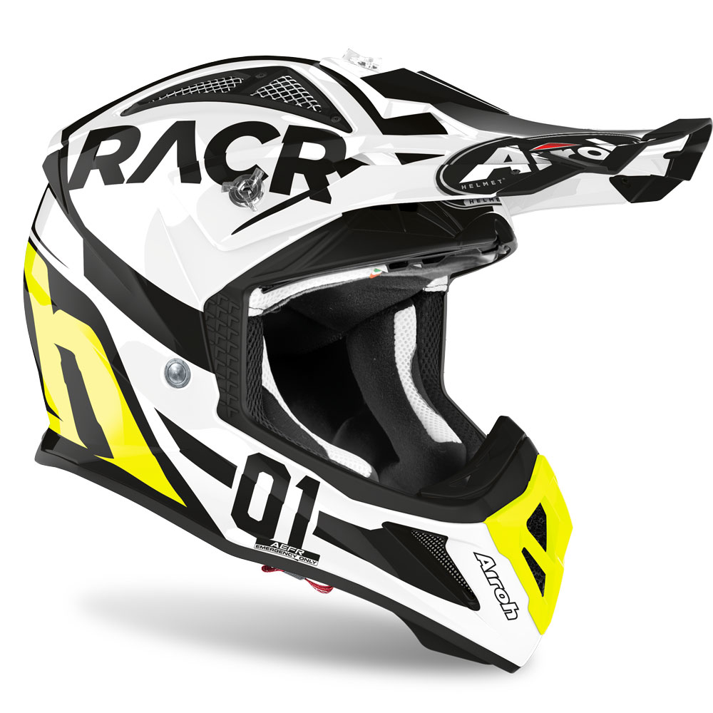 Casca Airoh Aviator Ace Racer, culoare negru/galben, marime L