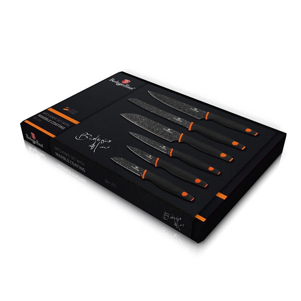 Set 6 cutite, Berlinger Haus Granit Diamond, din otel inoxidabil
