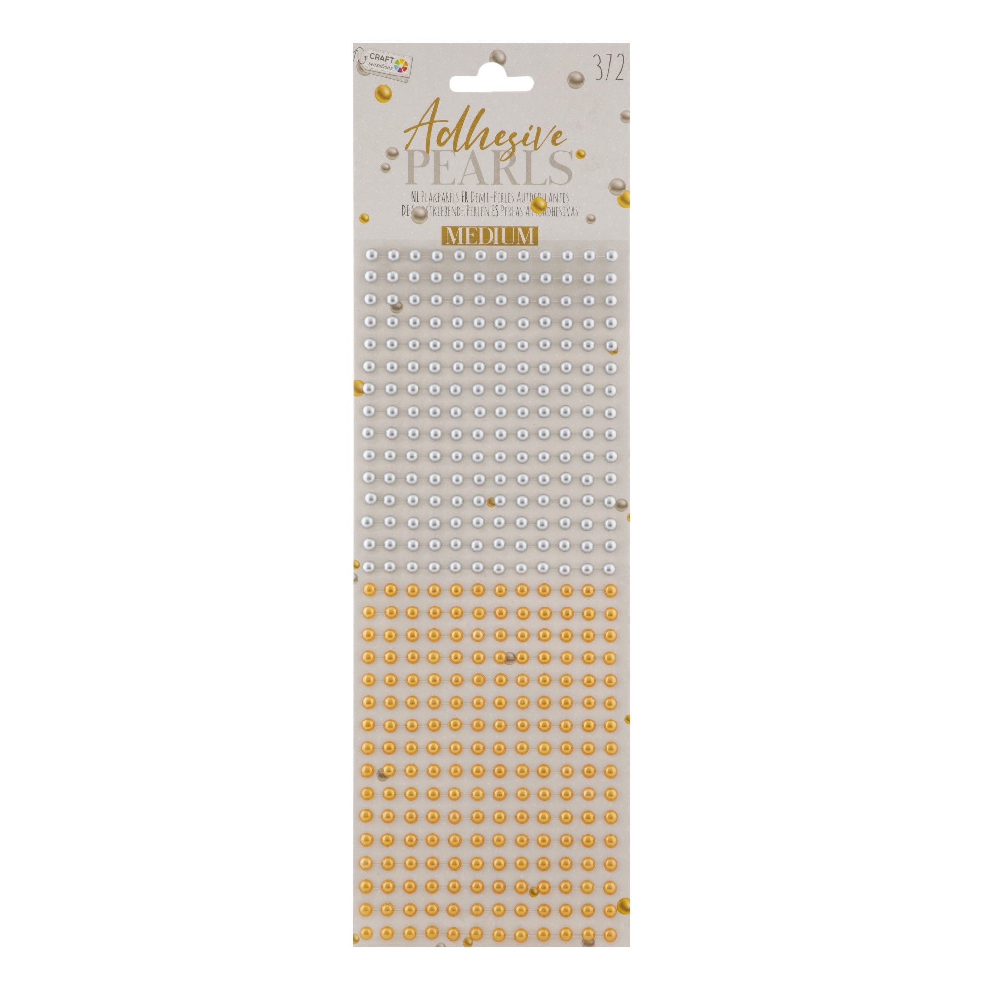 Set 372 perle adezive aurii si argintii, Craft Sensations