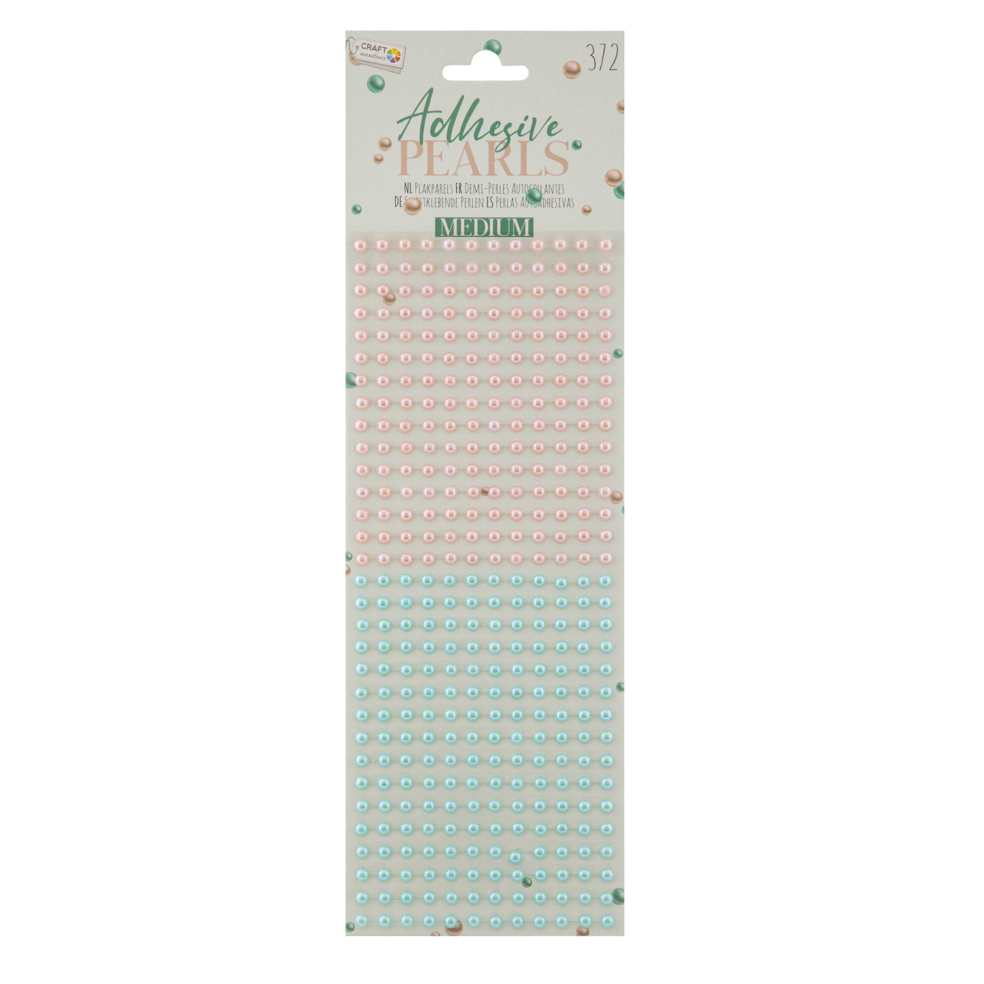 Set 372 perle adezive roz si turcoaz, Craft Sensations