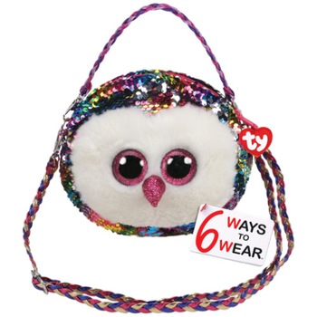 Poseta Ty Plush, Cu paiete reversibile, Bufnita Owen Poseta Ty Plush, Cu paiete reversibile, Bufnita Owen