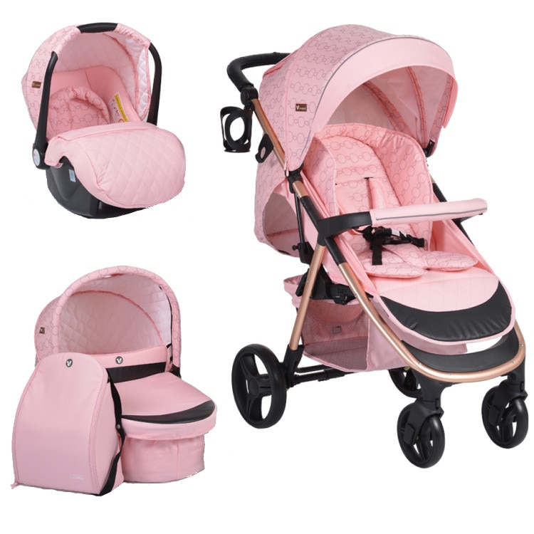 Carucior 3 in 1 Cangaroo Noble Pink