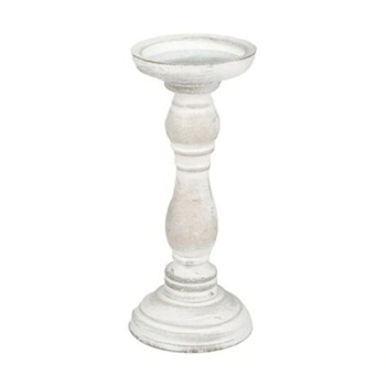 Suport pentru lumanari din lemn, alb, 24x10 cm Suport pentru lumanari din lemn, alb, 24x10 cm