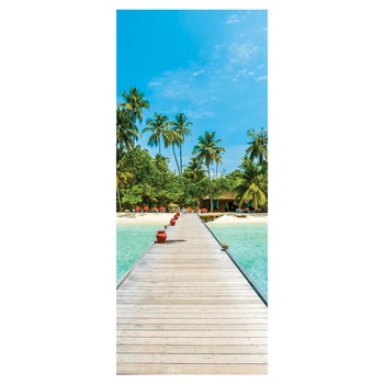 Sticker autocolant usa pod spre plaja 3D 85x205 cm Sticker autocolant usa pod spre plaja 3D 85x205 cm