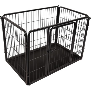 Cusca de exterior pentru caini FLAMINGO, Otel, 93 x 59 x 64 cm, Negru Cusca de exterior pentru caini FLAMINGO, Otel, 93 x 59 x 64 cm, Negru