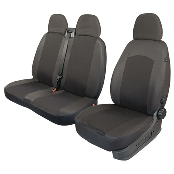 Set huse scaune auto BUS, Comfort 2+1 T08, Negru, 5 piese Set huse scaune auto BUS, Comfort 2+1 T08, Negru, 5 piese