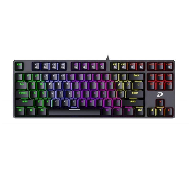 Tastatura gaming mecanica Dareu EK880 cu fir de 1.8m, conexiune USB, iluminat RGB, Negru