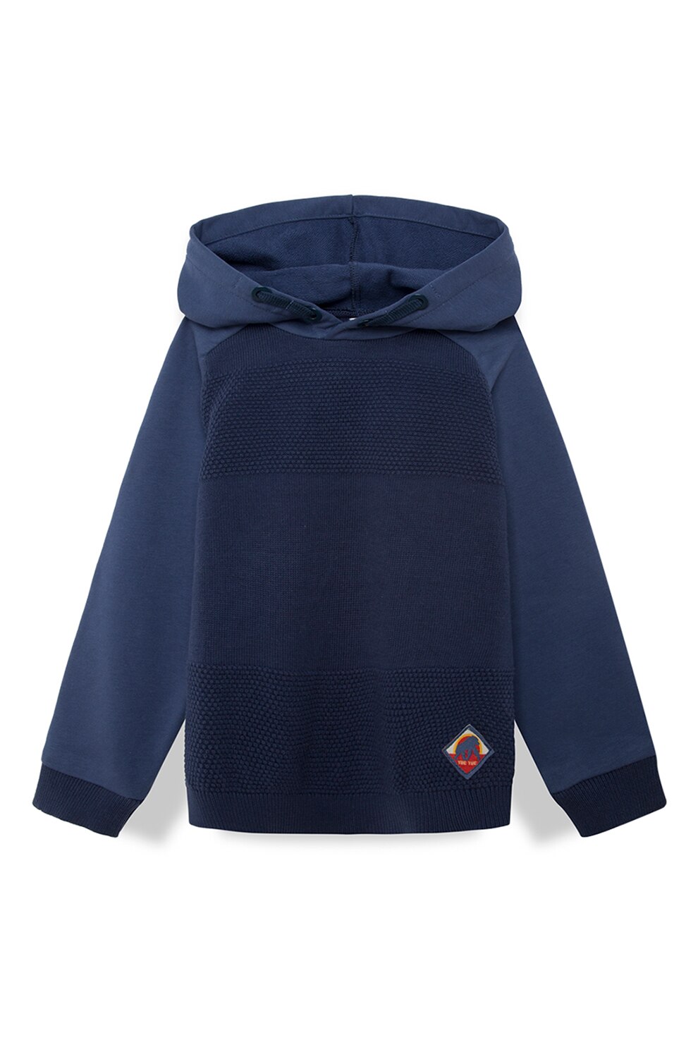 Tuc Tuc, Hanorac cu detalii de tricot fin, 93-98 CM, Bleumarin