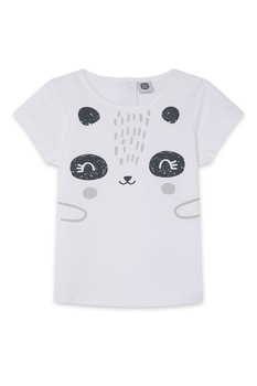 Tuc Tuc, Tricou din amestec de bumbac cu decolteu rotund, Alb/Negru/Gri Tuc Tuc, Tricou din amestec de bumbac cu decolteu rotund, Alb/Negru/Gri