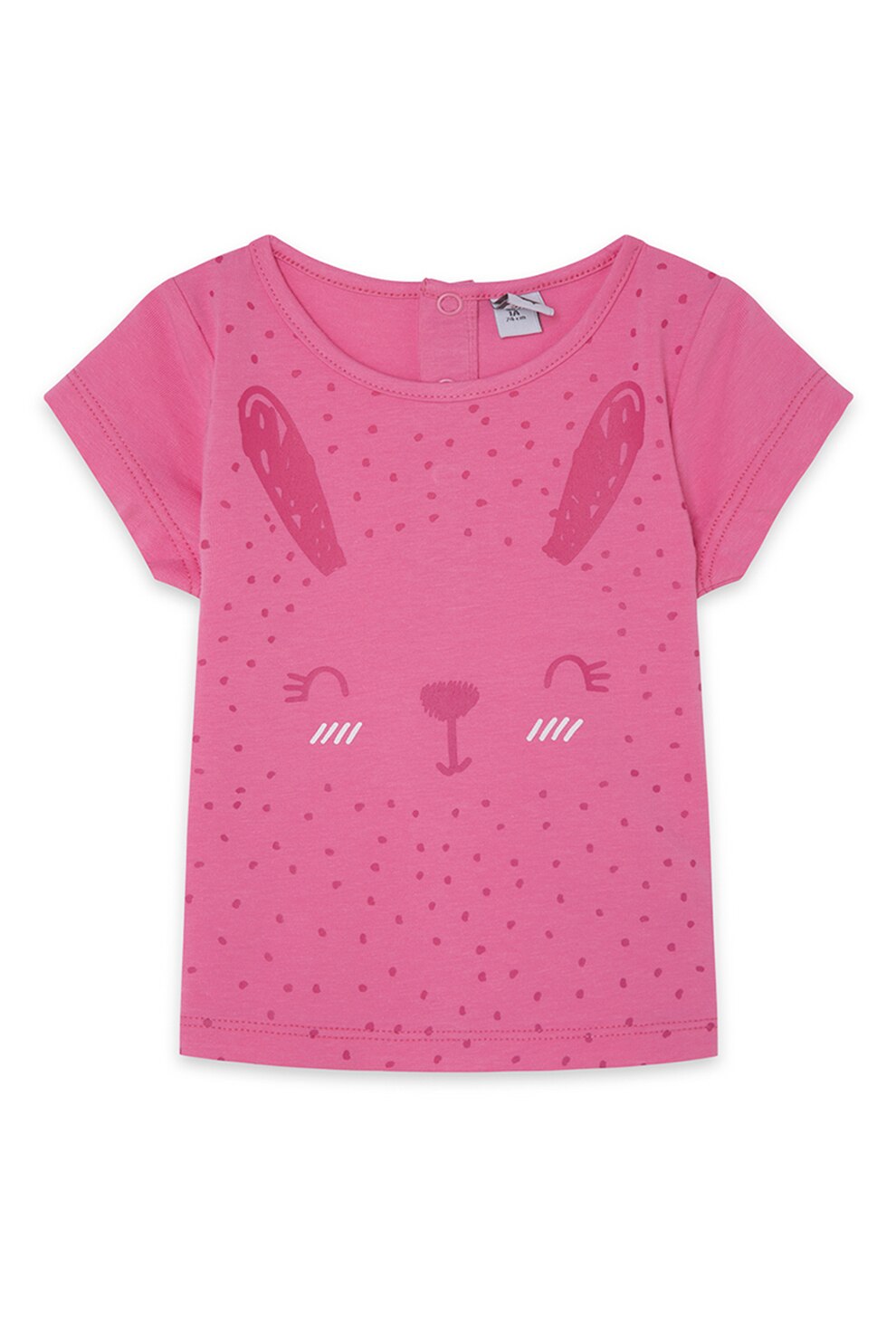 Tuc Tuc, Tricou din amestec de bumbac cu decolteu rotund, Roz, 93-98 CM