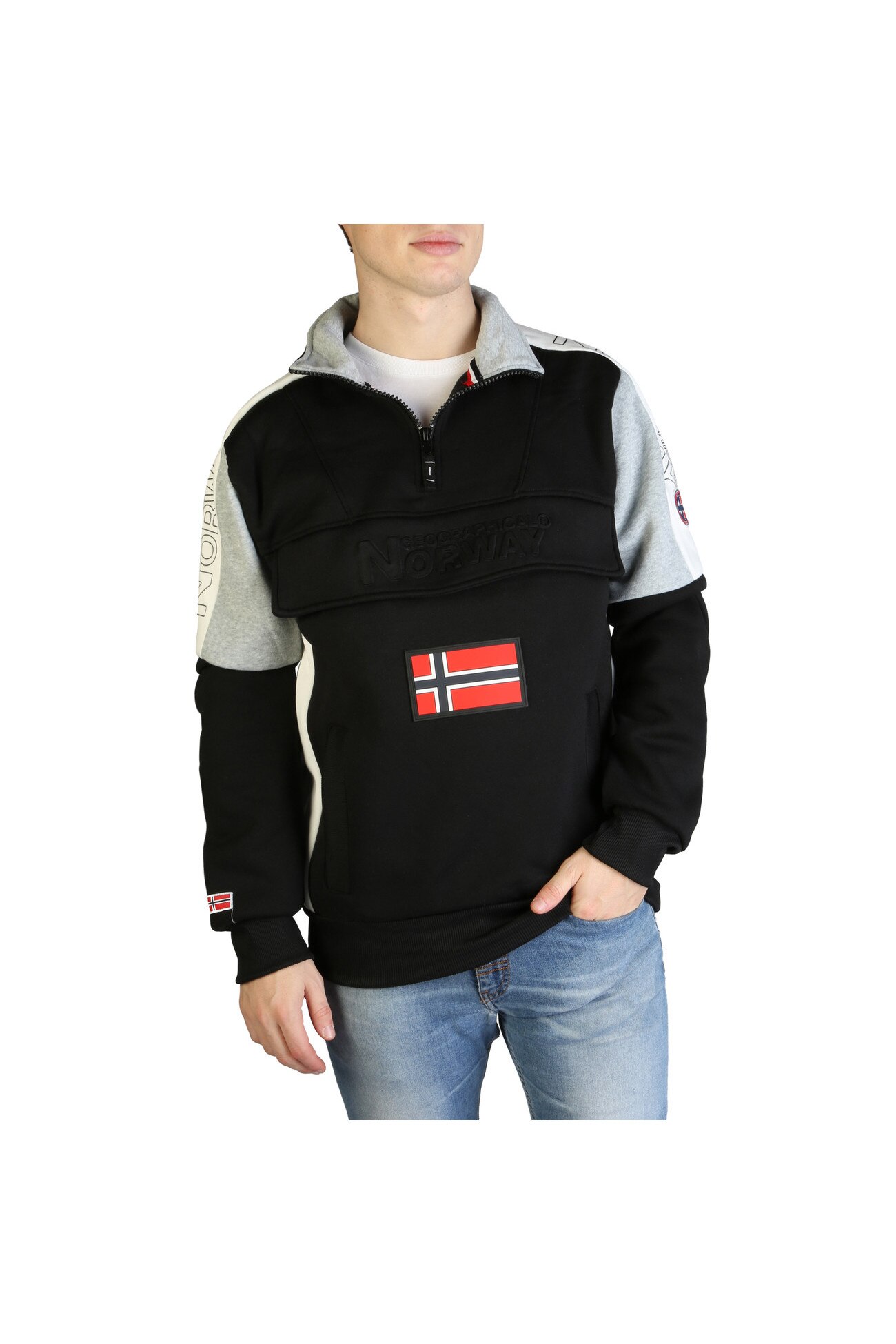 Hanorac barbati Geographical Norway model Fagostino00717_man, Negru