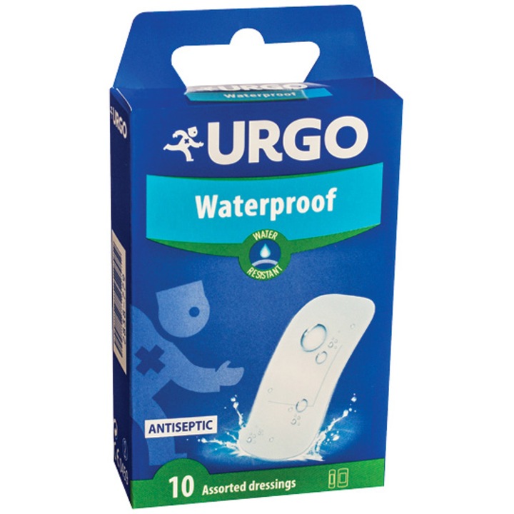 Plasturi antiseptici rezistenti la apa Urgo, 10 bucati