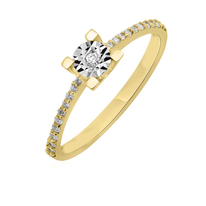 Inel cu diamante, Ilex Gold, 275137, 54 mm