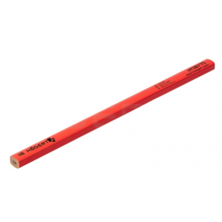 Creion tamplarie, Top Defender, 250 mm, culoarea/rosu
