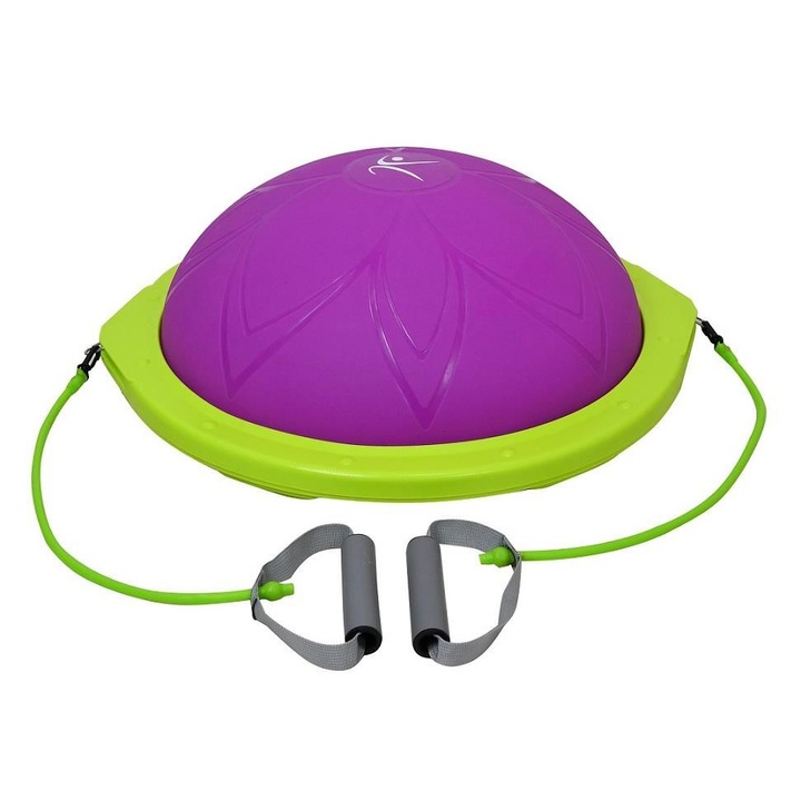 DHS Egyensúly labda, Bosu Ball, átmérő 60 cm, lila, aerobikhoz, tornához, fitneszhez