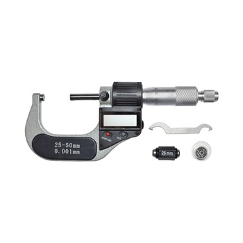 Micrometru de exterior cu afisaj digital si cadru emailat, metric 25-50mm Micrometru de exterior cu afisaj digital si cadru emailat, metric 25-50mm