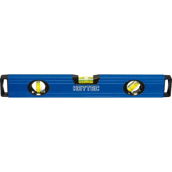 Nivela din aluminiu cu 3 bule, HEYTEC, 400 mm