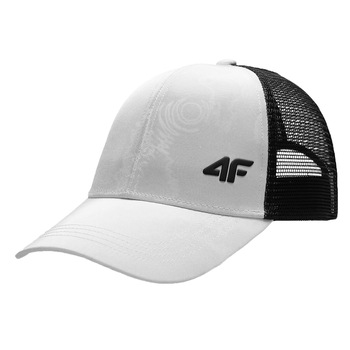 Sapca cu plasa si logo, 4F, masura S, alb/negru Sapca cu plasa si logo, 4F, masura S, alb/negru