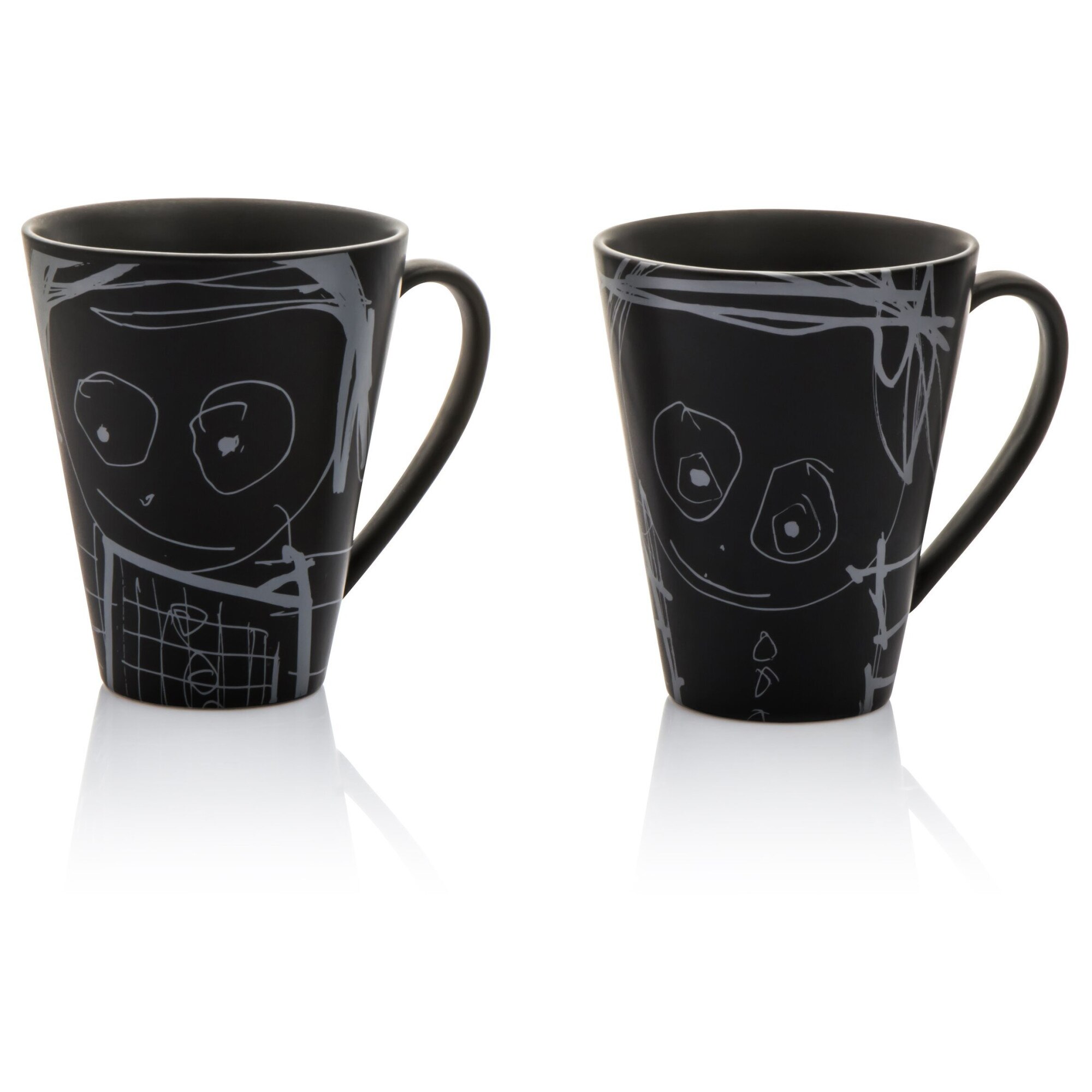 Set 2 cani - Great Guys, Ceramica, 300 ml, Negru