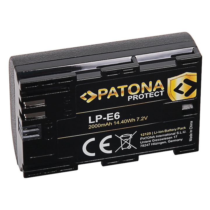 Akkumulátor PATONA Protect típus Canon LP-E6 LPE6 EOS R EOS 60D 7D Mark III
